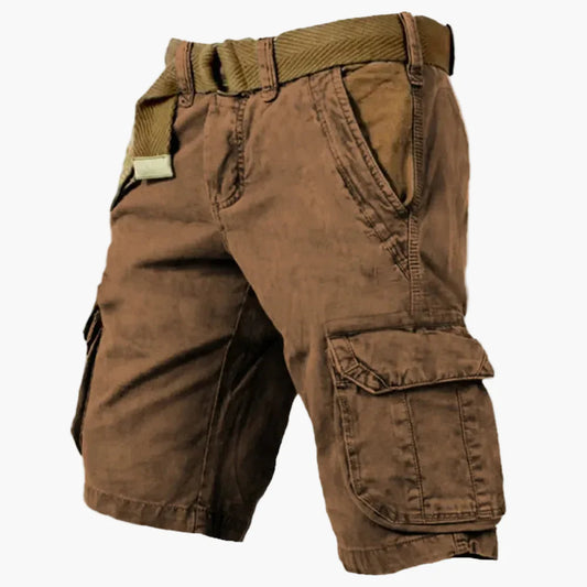 Herren Cargo Shorts – Vintage Stil & Outdoor Komfort – Freizeithose mit Cargotaschen