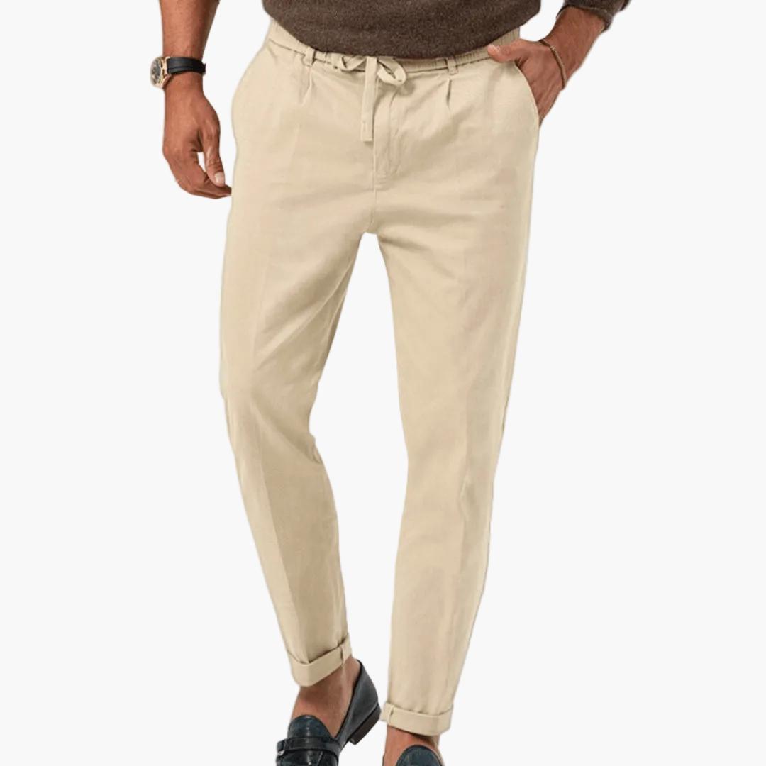 Herren Veganes Leinenhose – Eleganter Freizeitstil für Alltag und Business