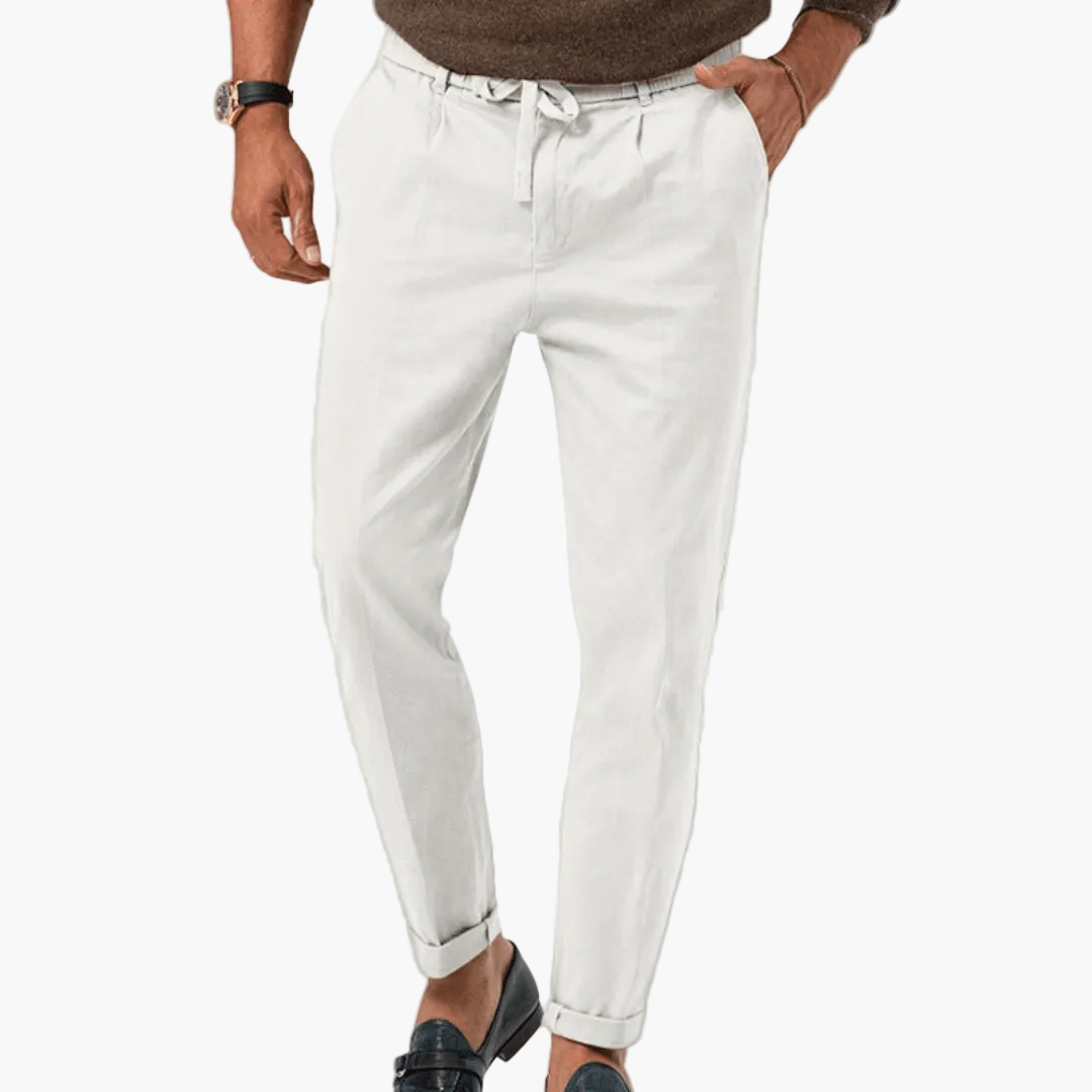 Herren Veganes Leinenhose – Eleganter Freizeitstil für Alltag und Business