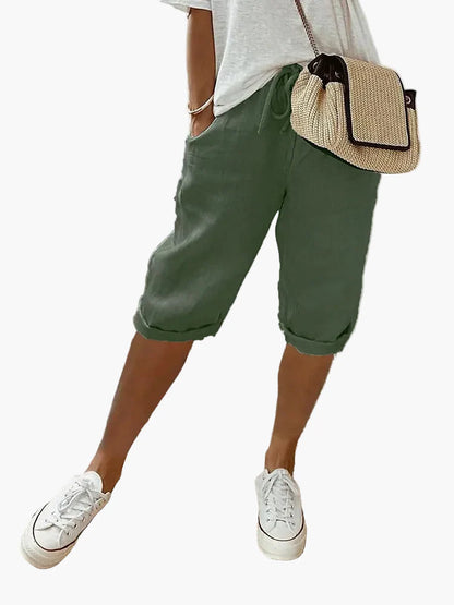 Damen Bermuda-Shorts mit Kordelzug – Lockerer Sommer-Look für Freizeit & Urlaub