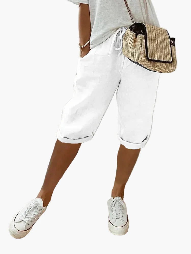 Damen Bermuda-Shorts mit Kordelzug – Lockerer Sommer-Look für Freizeit & Urlaub