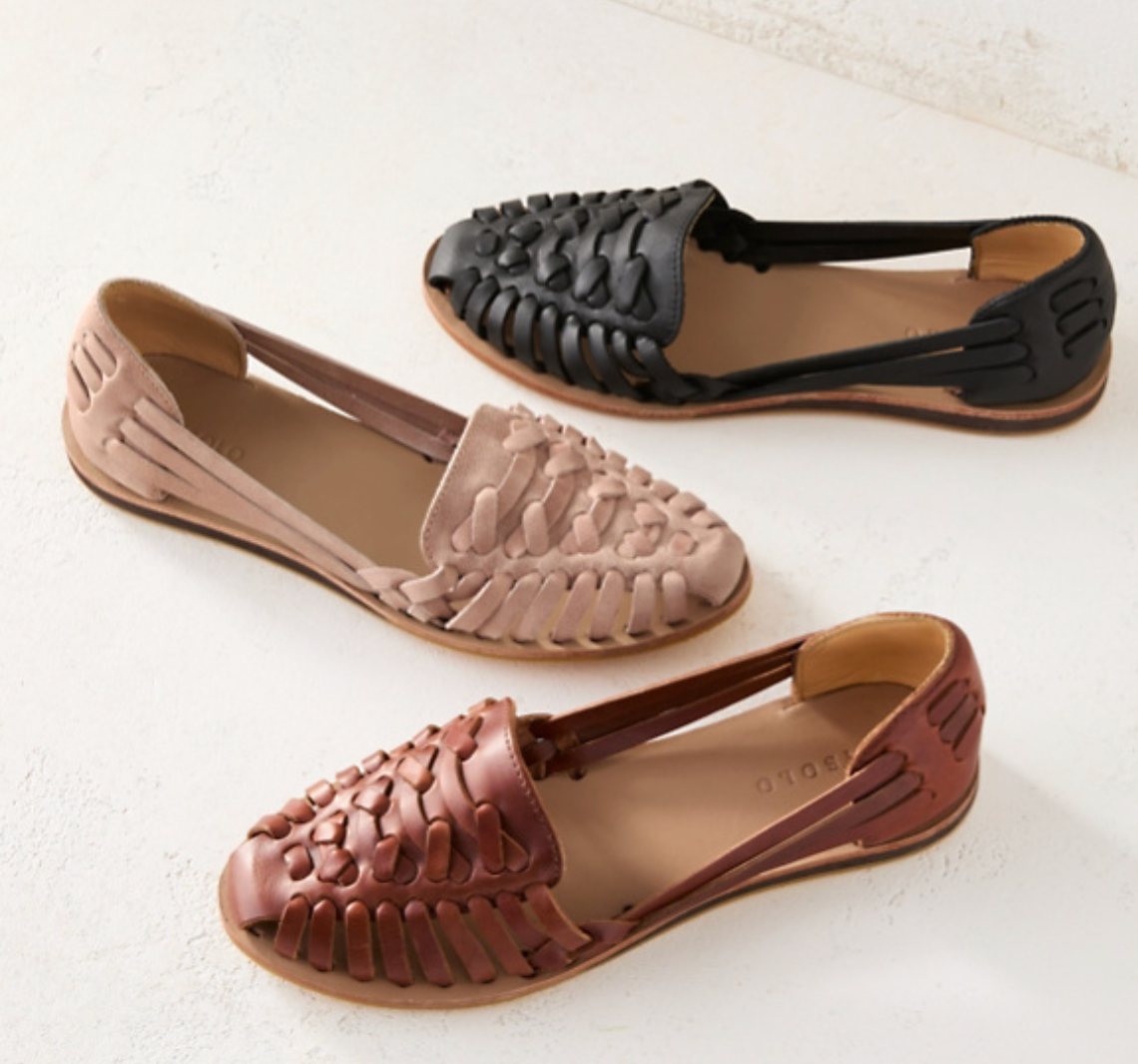 Damen-Sandalen mit geflochtenem Riemendesign