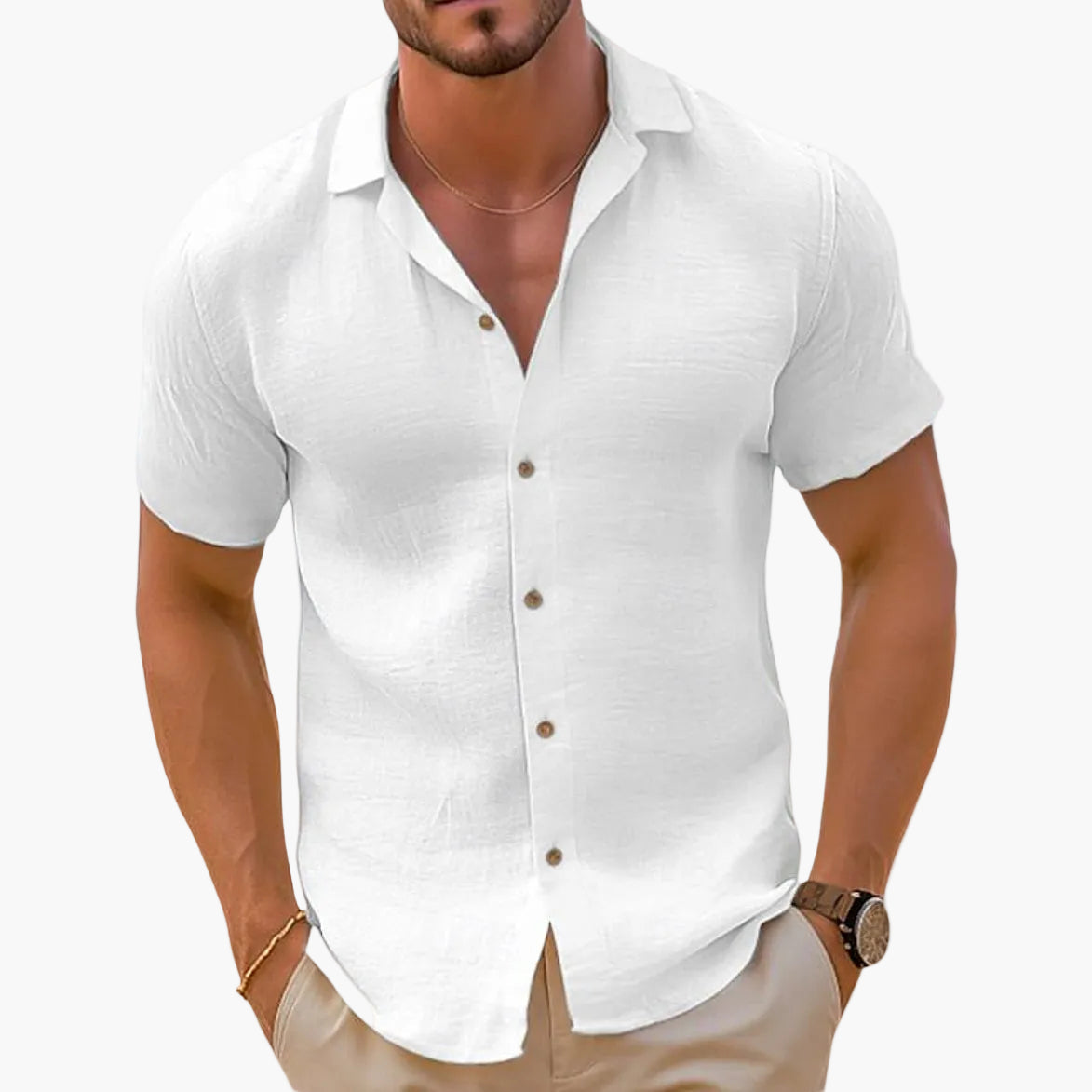 Herren Freizeit Kurzarm Hemd – Modernes Sommerhemd, Eleganter Look, Ideal für Alltag & Urlaub