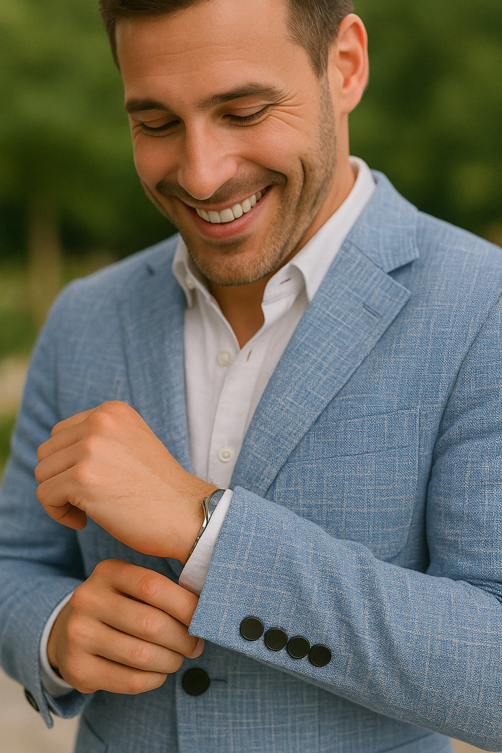Herren Anzug Slim Fit Veganes Leinen– Modern Business & Sommer Event Style