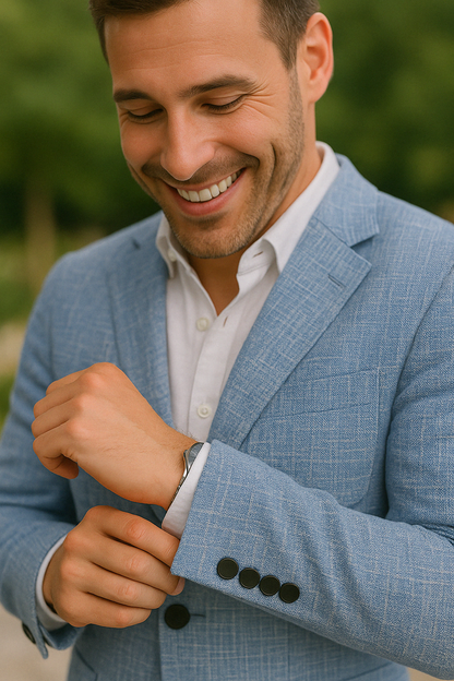 Herren Anzug Slim Fit Veganes Leinen– Modern Business & Sommer Event Style