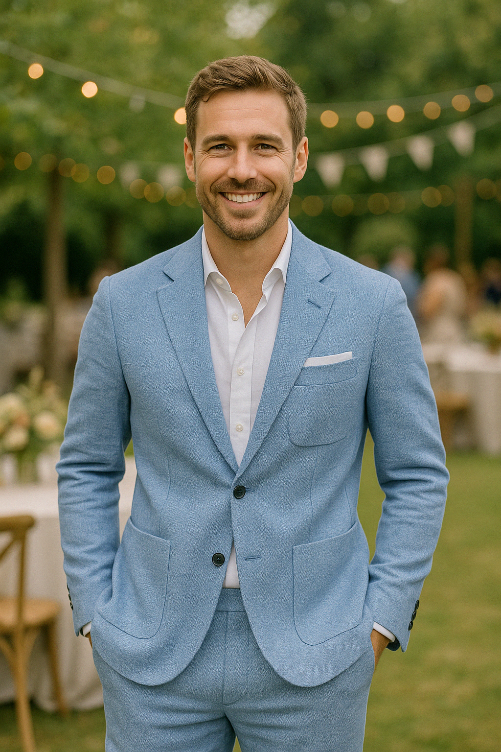 Herren Anzug Slim Fit Veganes Leinen– Modern Business & Sommer Event Style