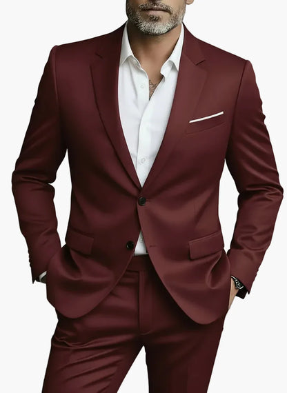 Herren Zweiteiliger Anzug Modern Slim Fit Business & Abendmode