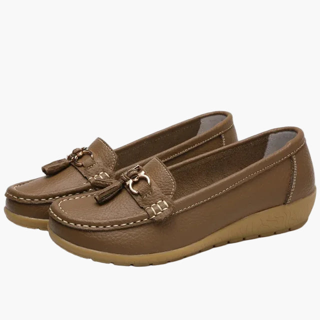 Damen Mokassins Slipper – Bequeme Alltagsschuhe mit Quasten und rutschfester Sohle