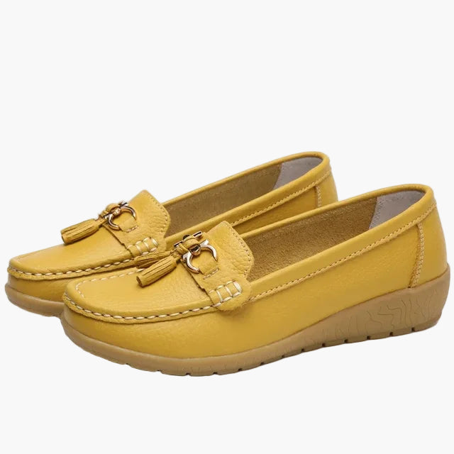 Damen Mokassins Slipper – Bequeme Alltagsschuhe mit Quasten und rutschfester Sohle