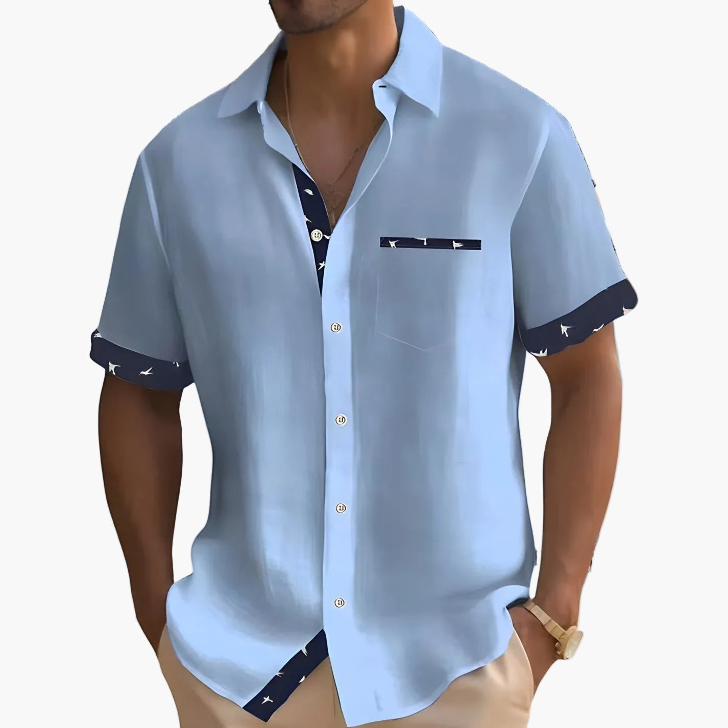 Herren Freizeit Hemd im modernen Streetwear-Stil – Kurzarm, ideal für Alltag & Sommer