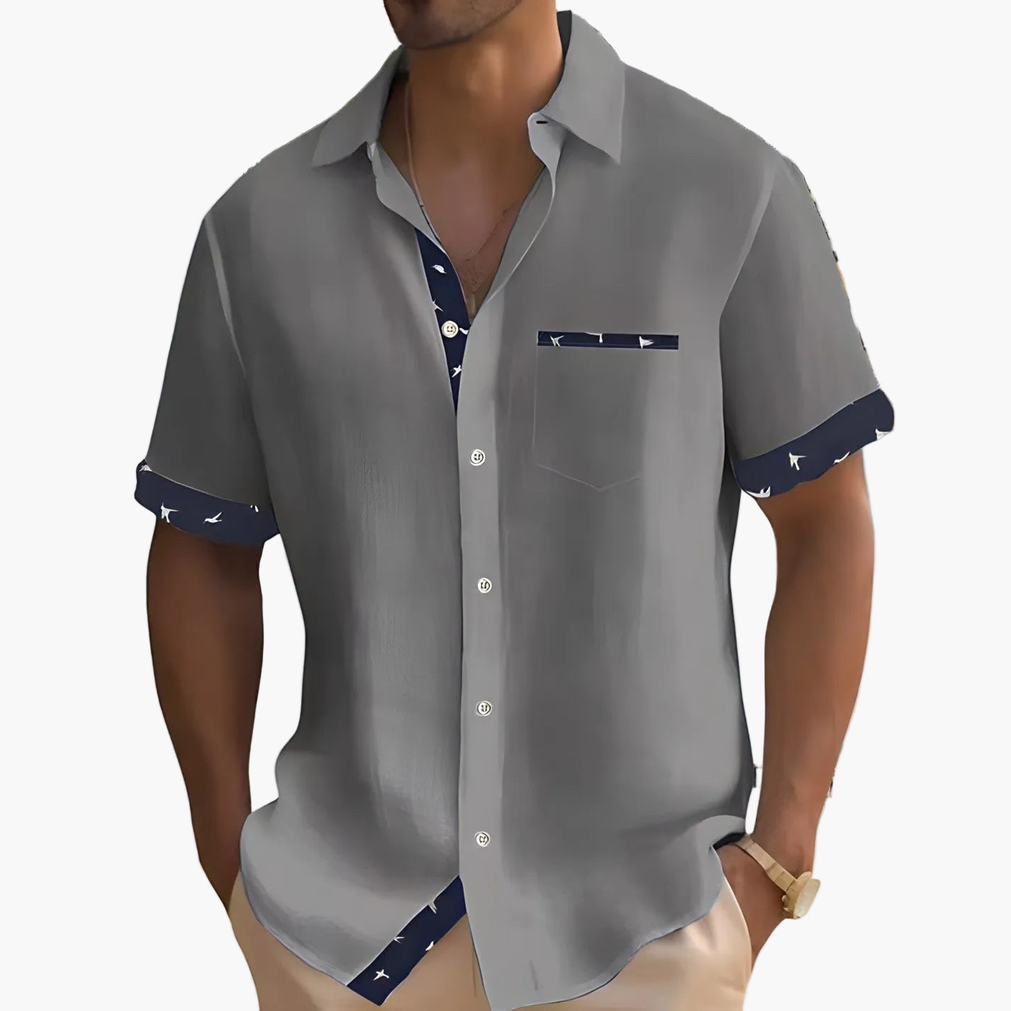 Herren Freizeit Hemd im modernen Streetwear-Stil – Kurzarm, ideal für Alltag & Sommer