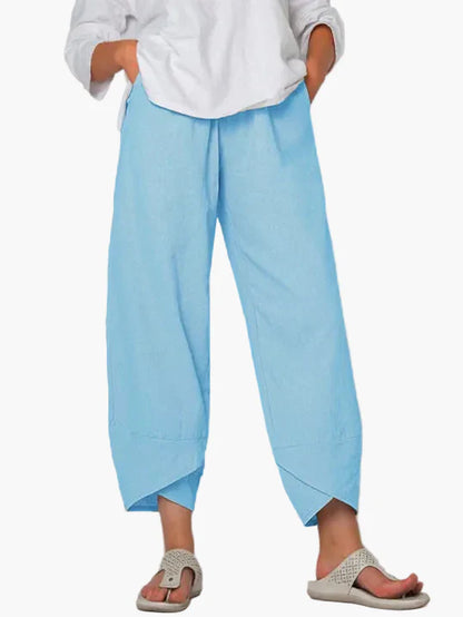 Damen Weite Cropped-Hose mit entspanntem Schnitt – Lässige Freizeithose, stilvoll & bequem