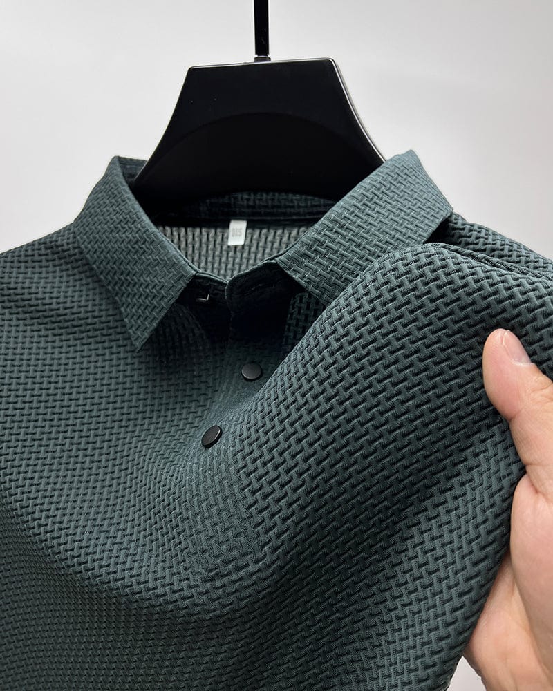 Herren Polohemd mit Strukturmuster – Eleganter Freizeit- und Sommerlook