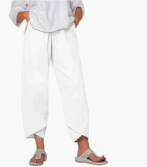Damen Weite Cropped-Hose mit entspanntem Schnitt – Lässige Freizeithose, stilvoll & bequem