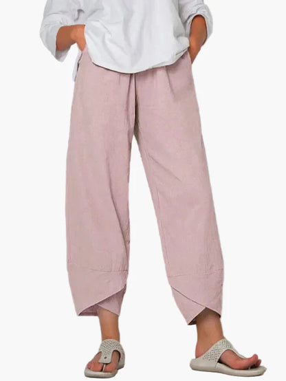 Damen Weite Cropped-Hose mit entspanntem Schnitt – Lässige Freizeithose, stilvoll & bequem