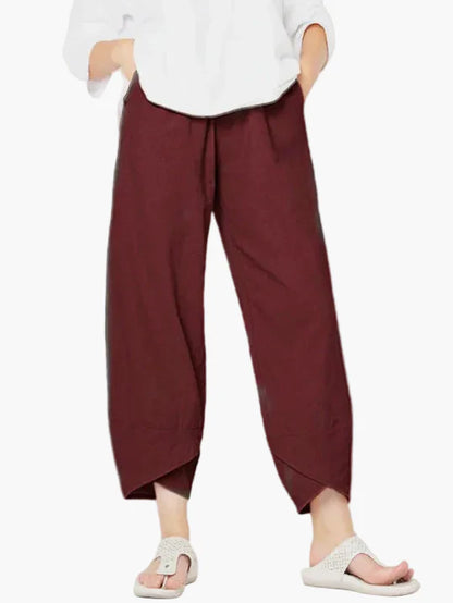 Damen Weite Cropped-Hose mit entspanntem Schnitt – Lässige Freizeithose, stilvoll & bequem