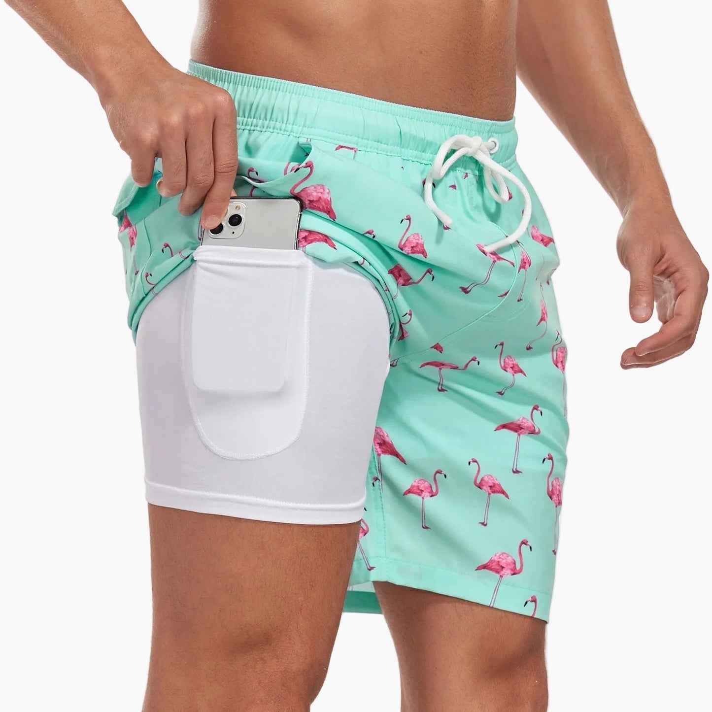Herren Badeshorts mit Innenkompression – Moderne Badehose für Strand und Sport