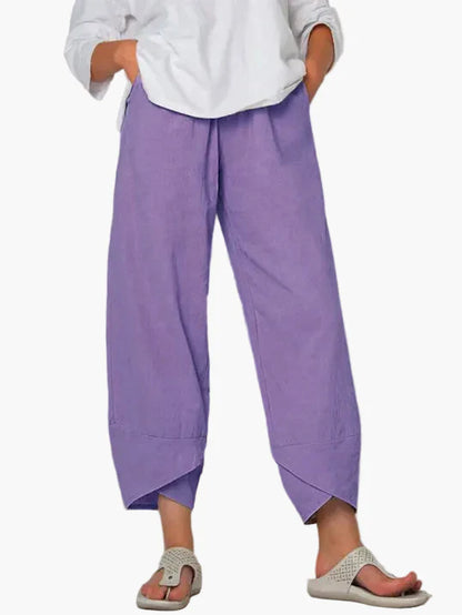 Damen Weite Cropped-Hose mit entspanntem Schnitt – Lässige Freizeithose, stilvoll & bequem