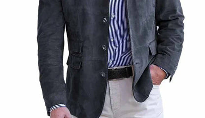 Herren Stehkragen Sakko – Eleganter Freizeit- und Business-Blazer im modernen Stil