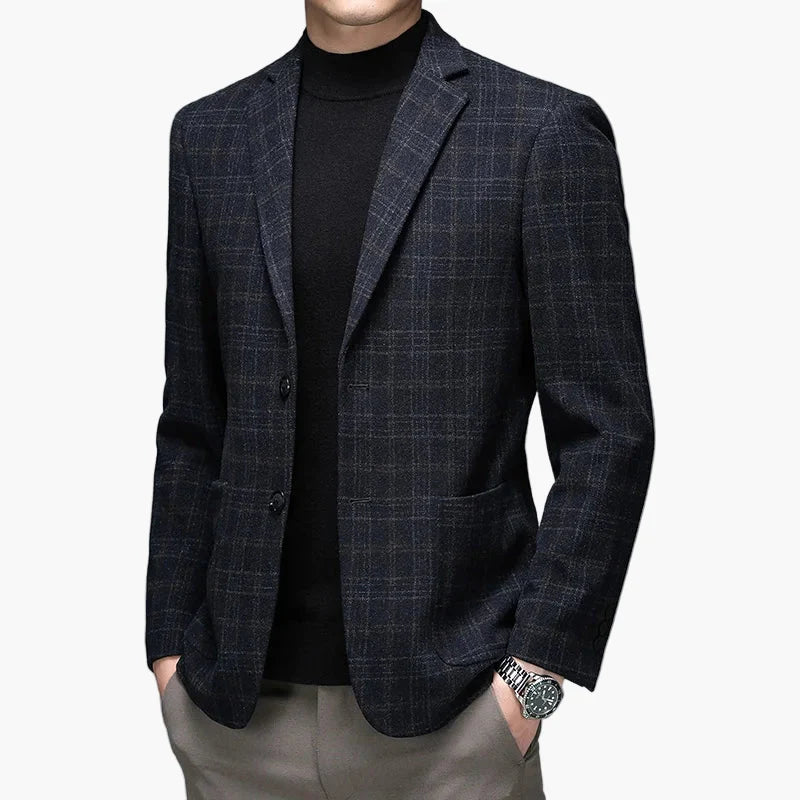 Herren Business Casual Sakko – Modernes kariertes Blazer-Jackett für Büro & Alltag