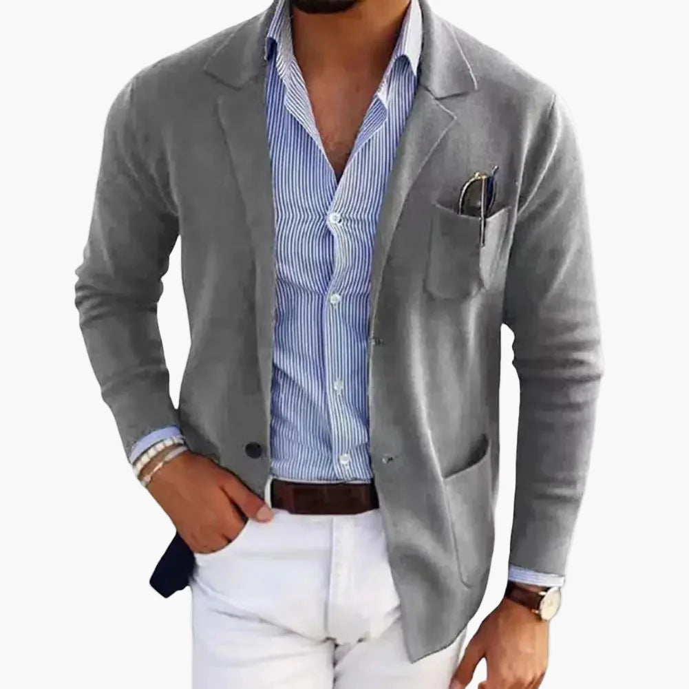 Herren Blazer Sakko Einreiher Modern Business & Freizeit Elegant