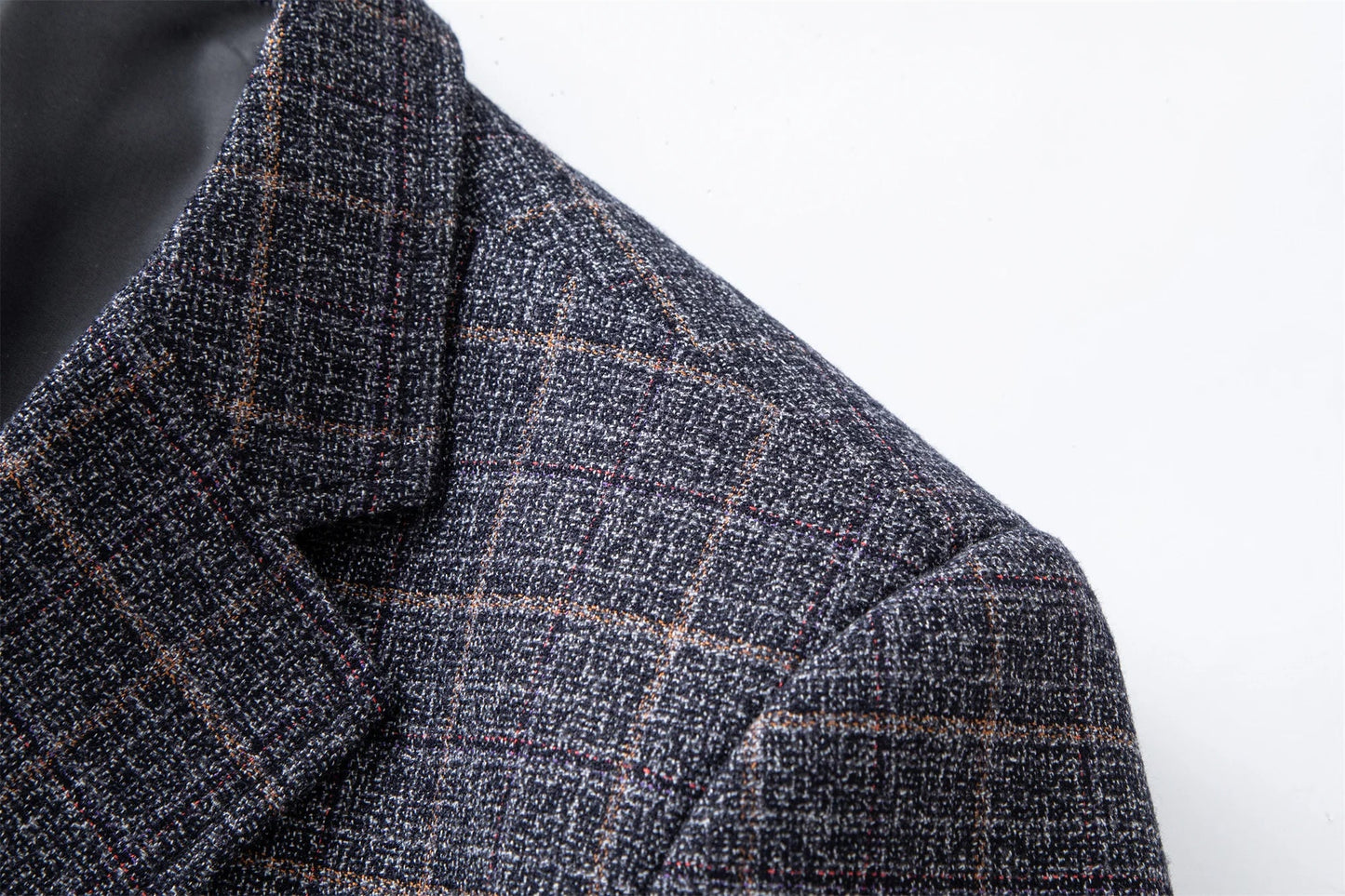 Herren Modernes Business-Sakko mit Karomuster – Stilvoller Blazer für Büro & Freizeit