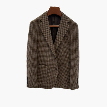 Herren Klassischer Hahnentritt-Sakko – Eleganter Freizeit- und Business-Blazer