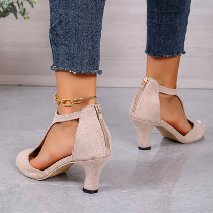 Damen High Heel Sandalette mit T-Riemen – Elegante Schuhe für festliche Anlässe
