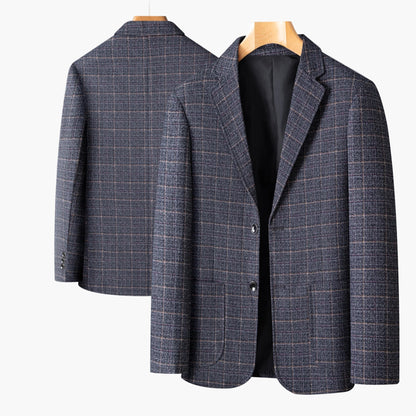 Herren Modernes Business-Sakko mit Karomuster – Stilvoller Blazer für Büro & Freizeit