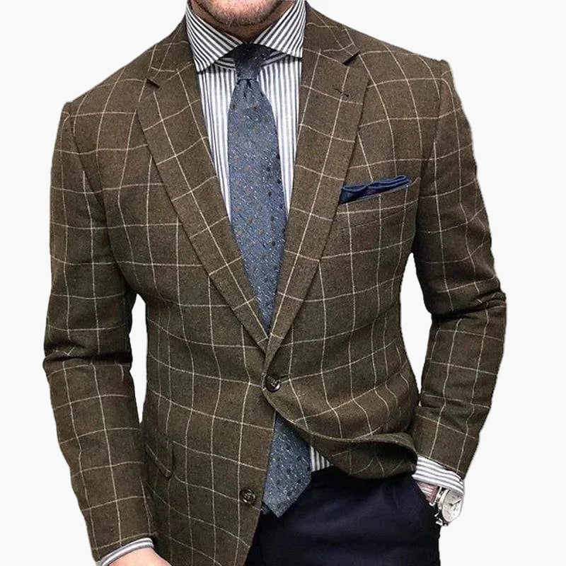 Herren Business Sakko Kariert – Moderner Blazer für Büro & elegante Anlässe