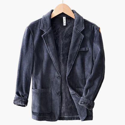 Herren Cord Blazer mit Fleece-Futter – Eleganter Freizeitjacke für Herbst und Winter