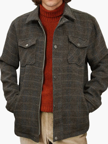 Herren Veganer Wolljacke im Vintage-Stil für Freizeit und Alltag