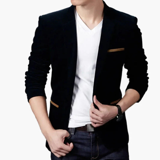 Herren Blazer Slim Fit Modern Business Freizeit Sakko