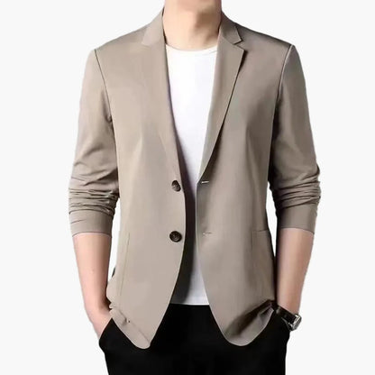 Herren Freizeit Business Blazer – Moderner Einreiher Sakko für Alltag & Büro