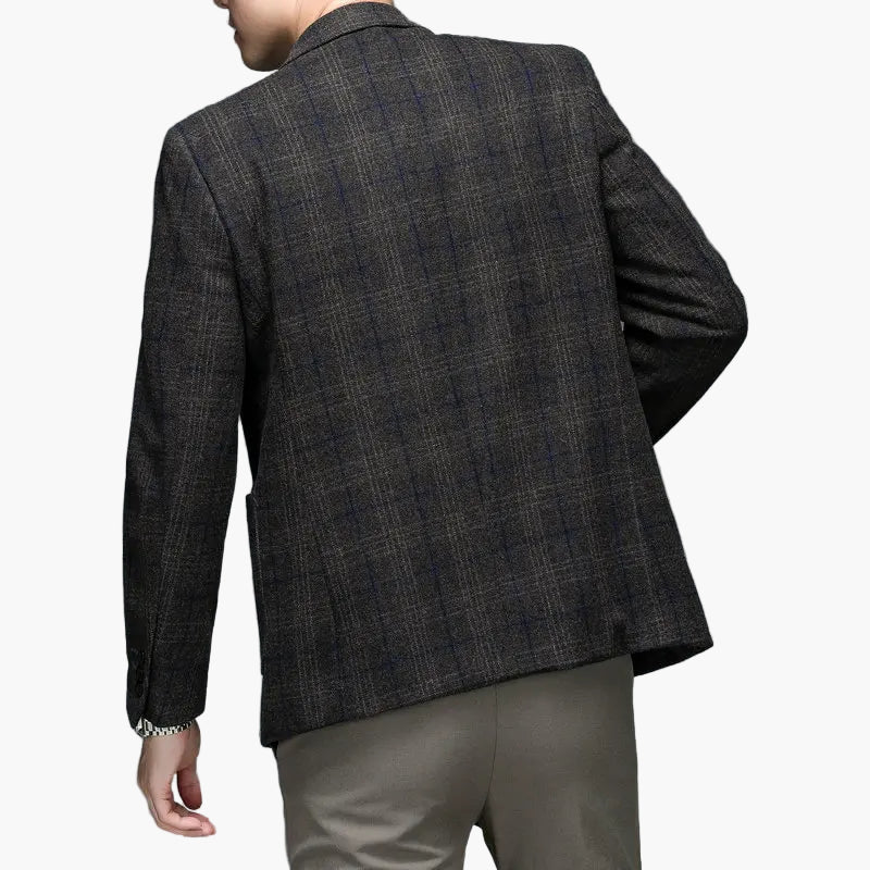 Herren Business Casual Sakko – Modernes kariertes Blazer-Jackett für Büro & Alltag