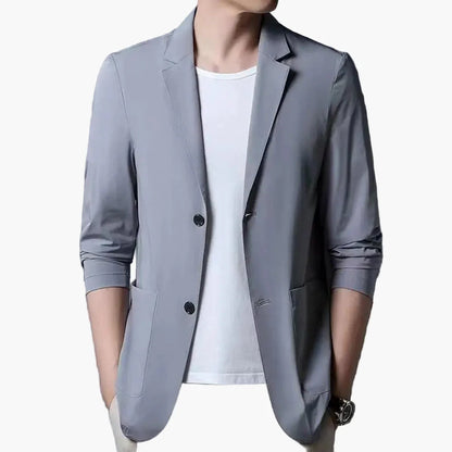 Herren Freizeit Business Blazer – Moderner Einreiher Sakko für Alltag & Büro
