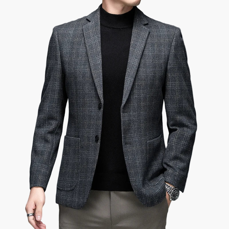 Herren Business Casual Sakko – Modernes kariertes Blazer-Jackett für Büro & Alltag