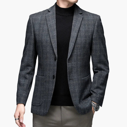 Herren Business Casual Sakko – Modernes kariertes Blazer-Jackett für Büro & Alltag
