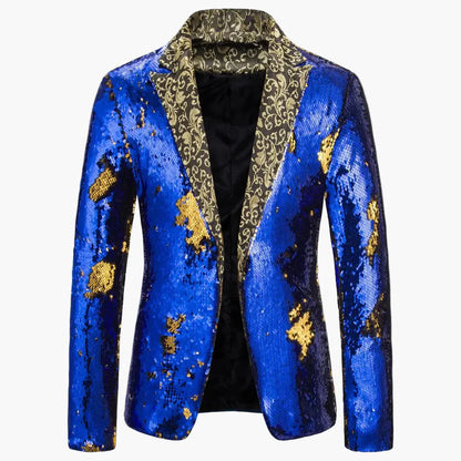 Herren Pailletten Sakko – Eleganter Party- und Bühnen-Blazer im auffälligen Design
