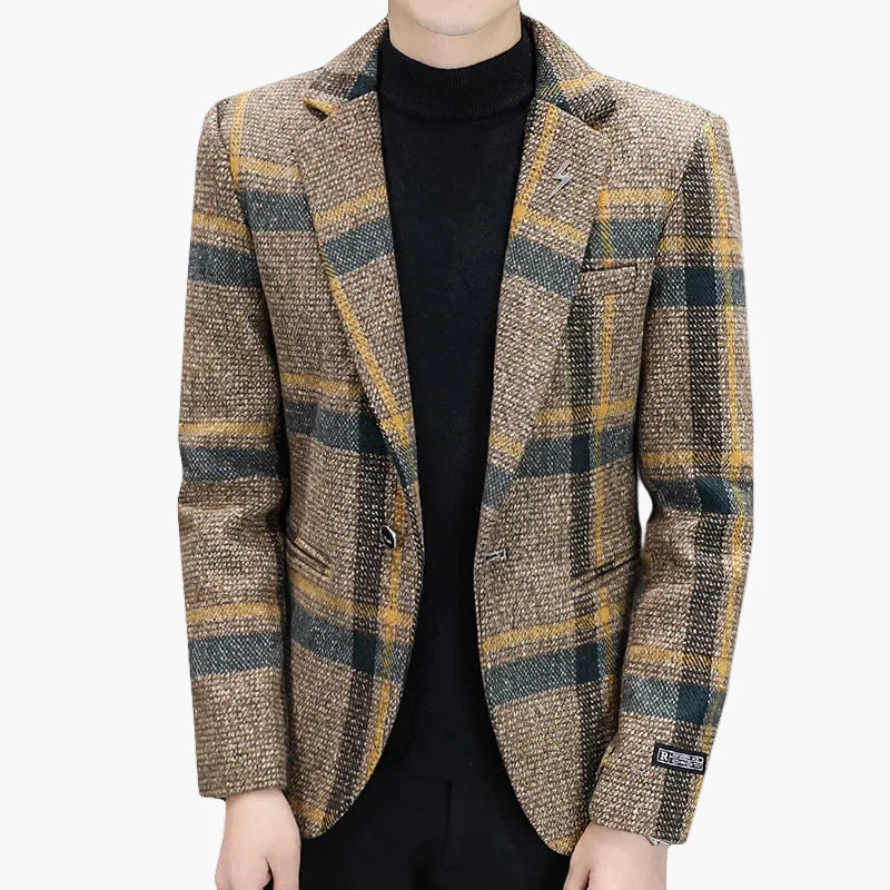 Herren Blazer Modern Business Casual Kariert – Stilvoller Anzugjacke für Büro und Freizeit
