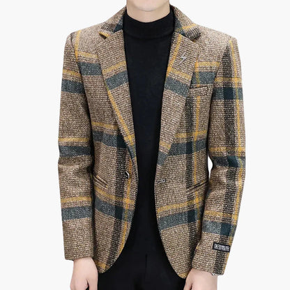 Herren Blazer Modern Business Casual Kariert – Stilvoller Anzugjacke für Büro und Freizeit