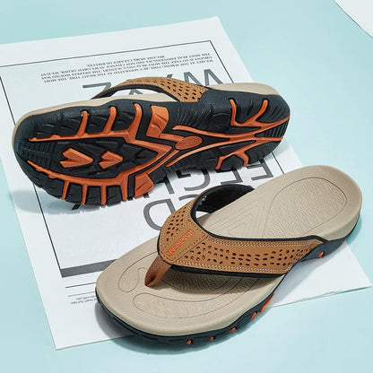 Herren Zehentrenner Sandalen mit Fußgewölbeunterstützung – Bequeme Outdoor-Sportschuhe für Strand, Alltag & Freizeit