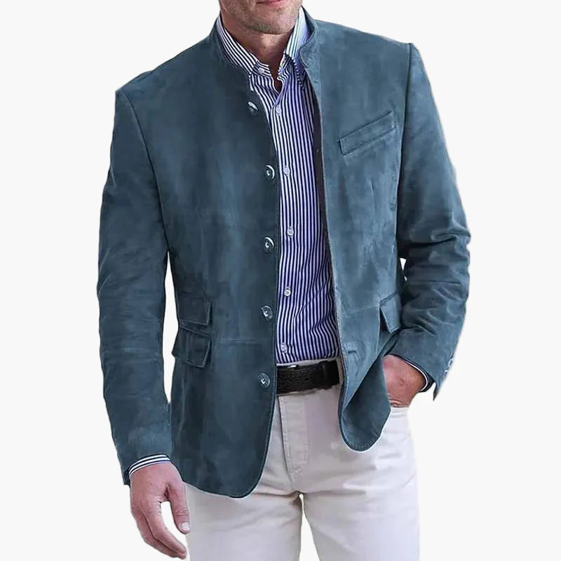Herren Stehkragen Sakko – Eleganter Freizeit- und Business-Blazer im modernen Stil