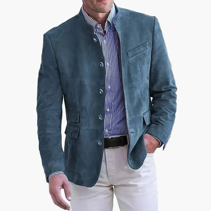 Herren Stehkragen Sakko – Eleganter Freizeit- und Business-Blazer im modernen Stil