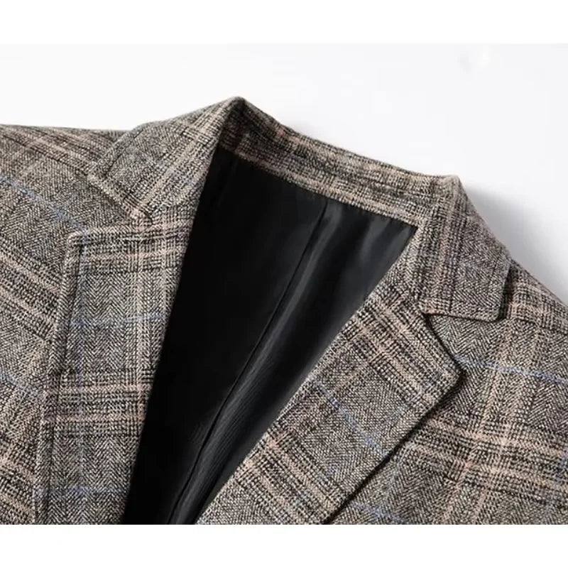 Herren Sakko Modern Kariert Business Casual – Stilvoll für Büro & Freizeit