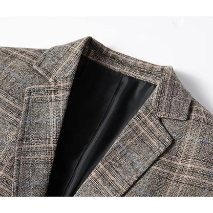 Herren Sakko Modern Kariert Business Casual – Stilvoll für Büro & Freizeit