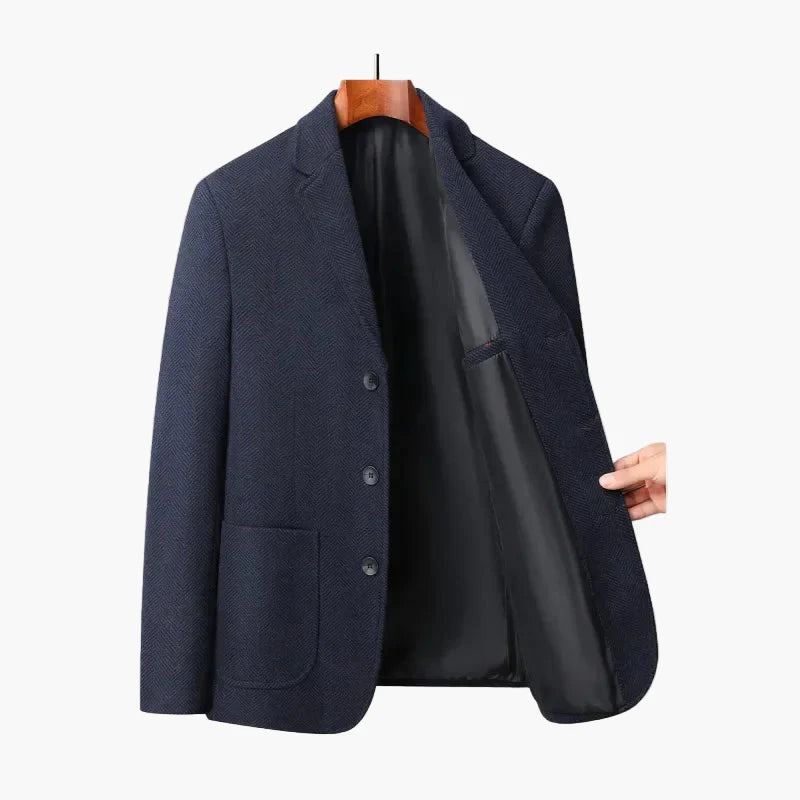 Herren Business Casual Sakko – Klassischer Hahnentritt Blazer für Büro & Alltag