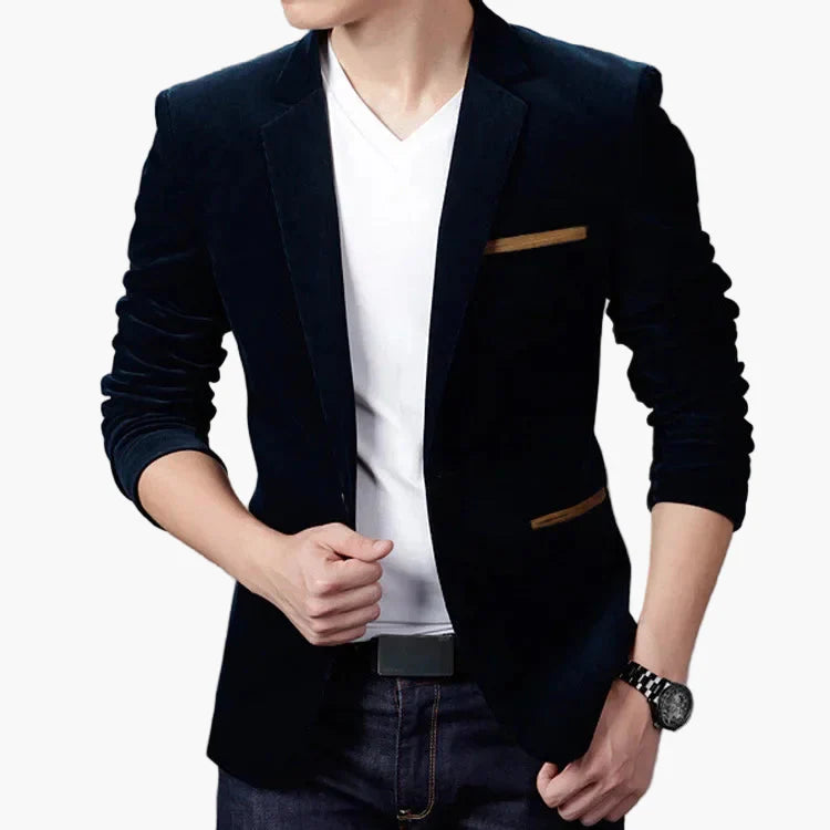 Herren Blazer Slim Fit Modern Business Freizeit Sakko