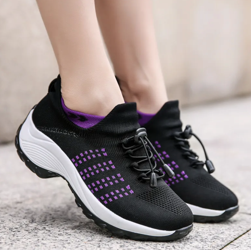 Damen Orthopädische Komfort-Sneaker für Alltag und Fitness – Atmungsaktive Turnschuhe mit rutschfester Sohle