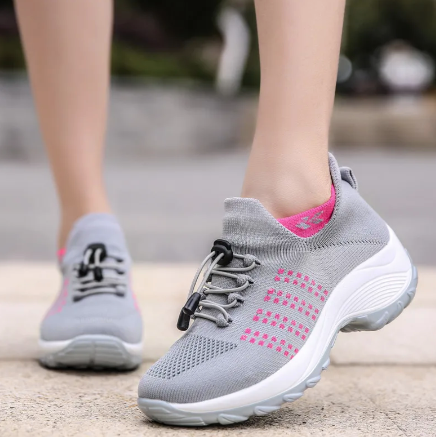 Damen Orthopädische Komfort-Sneaker für Alltag und Fitness – Atmungsaktive Turnschuhe mit rutschfester Sohle